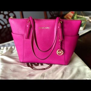 MK Jet Set leather tote